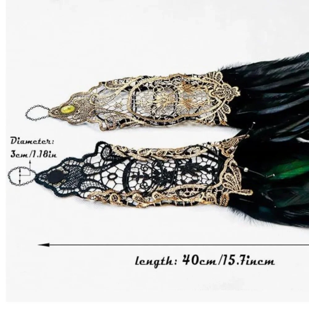 Feather Long Gloves